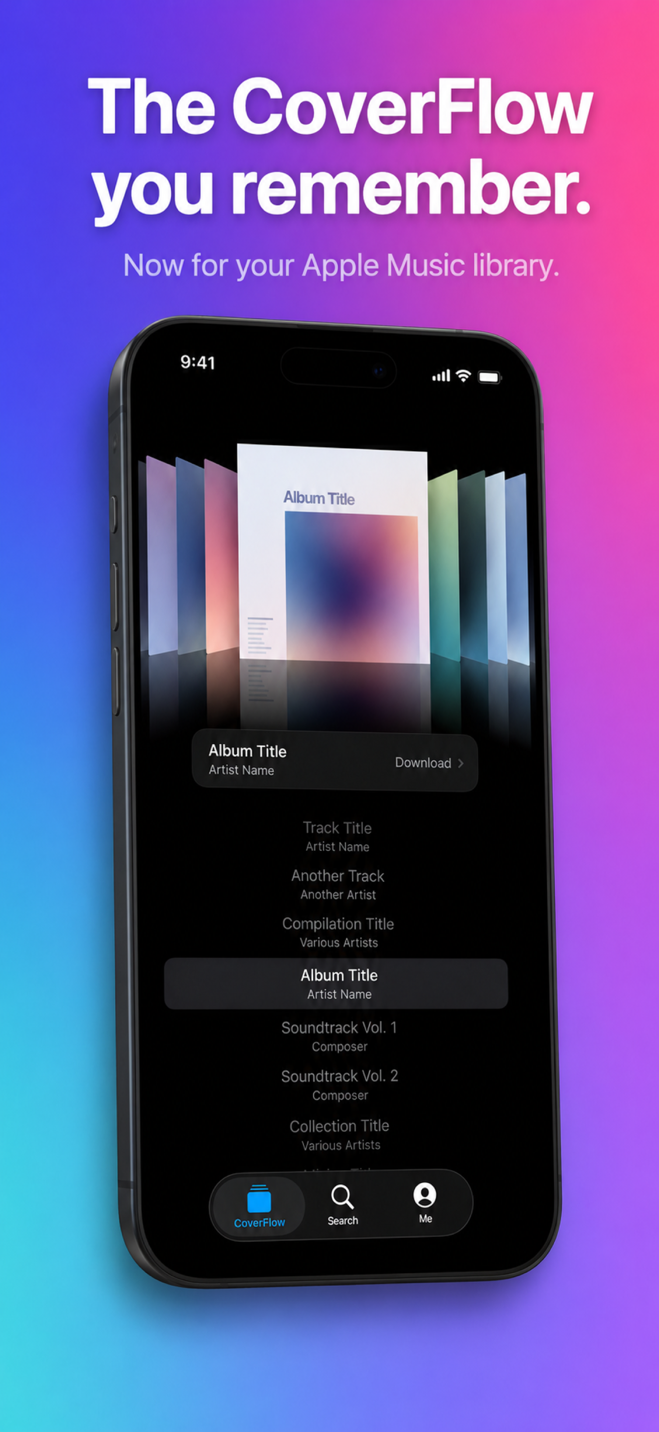 Tada CoverArt CoverFlow library view